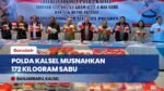 Polda Kalsel Musnahkan 172 Kg Sabu & Ratusan Ekstasi Jaringan Fredy Pratama!