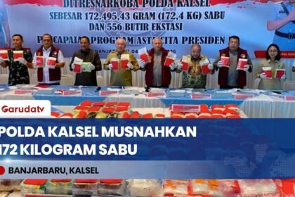 Polda Kalsel Musnahkan 172 Kg Sabu & Ratusan Ekstasi Jaringan Fredy Pratama!