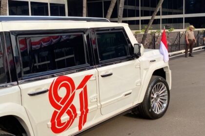 Sambut HUT ke-81 RI, Mobil Maung Prabowo-Gibran Berhias Merah Putih (Foto: Okezone)