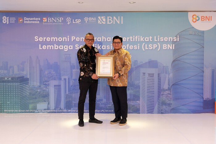 BNI memperkuat pengembangan SDM melalui LSP berlisensi BNSP dan penerapan standar internasional di BNI Corporate University.
