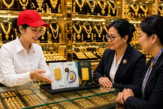 Harga emas Pegadaian pada Kamis, 13 Agustus 2026, naik untuk tiga jenama, dengan Antam mencapai Rp2.808.000 per gram.