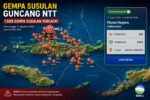 Gempa susulan NTT mencapai 1.598 kali hingga 17 Agustus 2026, BMKG mencatat kekuatan terbesar M6,2 dan terus memantau aktivitas seismik.
