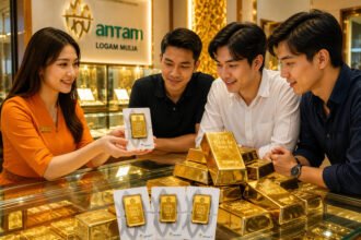 Harga emas Antam pada Minggu, 23 Agustus 2026, bertahan di Rp2,74 juta untuk pecahan 1 gram.
