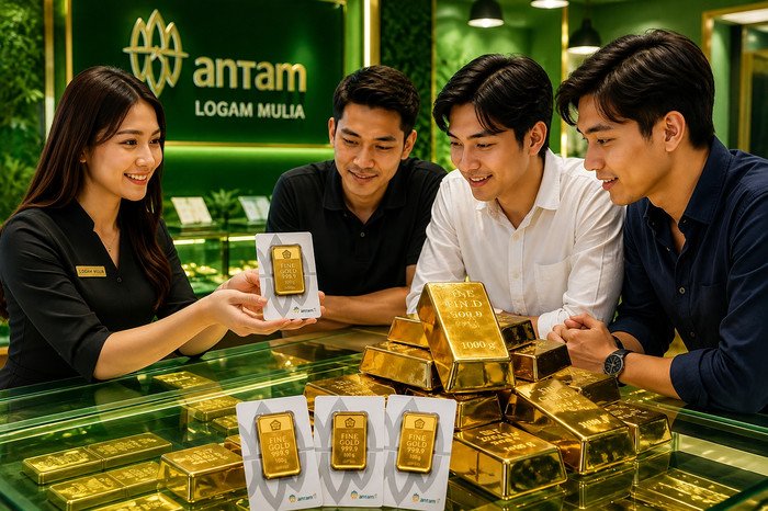 Harga emas Antam kembali naik pada Senin, 24 Agustus 2026, dengan harga 1 gram mencapai Rp2,75 juta.