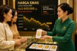 Harga emas Antam hari ini, Selasa 4 Agustus 2026, turun menjadi Rp2.603.000 per gram, sedangkan harga buyback melemah ke Rp2.368.000 per gram.