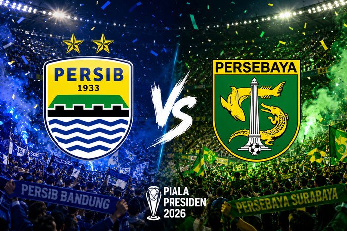 Persebaya melaju ke final Piala Presiden 2026 usai menaklukkan Arema FC dan siap menghadapi Persib Bandung yang memiliki catatan head to head lebih unggul.