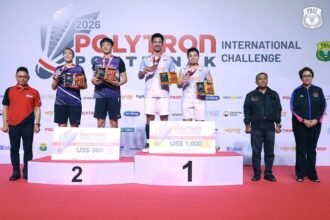 Dejan Ferdinansyah/Apriyani Rahayu menjadi juara Pontianak International Challenge 2026 setelah menang dramatis atas pasangan Chinese Taipei.