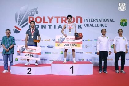 Richie Duta Richardo menjadi juara Pontianak International Challenge 2026 setelah mengalahkan wakil India Ginpaul Sonna dalam dua gim langsung.