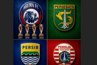 Jadwal semifinal Piala Presiden 2026 mempertemukan Persib Bandung vs Persija Jakarta serta Persebaya Surabaya vs Arema FC di Stadion I Wayan Dipta, Bali, Selasa (4/8/2026).