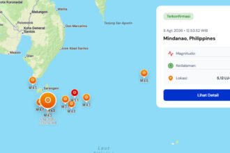 Gempa susulan terus terjadi di Mindanao setelah gempa M6,5 mengguncang Filipina dengan sedikitnya enam gempa berkekuatan 4,0 hingga 5,1 tercatat dalam waktu singkat. (Sumber : BMKG)