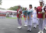 Paskibraka nasional 2026 menjalankan tugas dalam Upacara Detik-detik Proklamasi HUT ke-81 RI di Istana Merdeka, Jakarta.