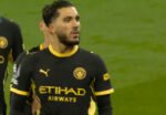 Rayan Cherki merayakan salah satu golnya saat Manchester City menghancurkan Crystal Palace 4-1 di Selhurst Park.