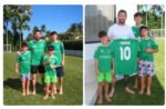 Lionel Messi bersama Thiago, Mateo, dan Ciro mengenakan jersey UE Cornellà dalam unggahan terbaru klub Catalan tersebut.