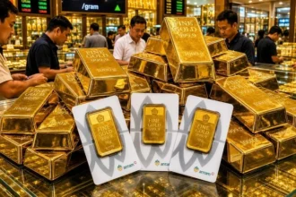 Harga emas Antam naik Rp18.000 menjadi Rp2.695.000 per gram pada 18 Agustus 2026, melanjutkan penguatan dari perdagangan sebelumnya.