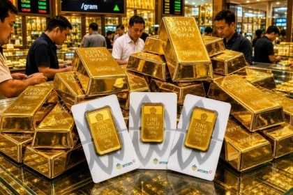 Harga emas Antam naik Rp18.000 menjadi Rp2.695.000 per gram pada 18 Agustus 2026, melanjutkan penguatan dari perdagangan sebelumnya.
