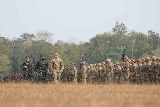 Prajurit TNI AD dan US Army mengikuti rangkaian Latma Ksatria Warrior 2026 di Puslatpur Kodiklatad, Baturaja.
