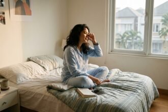 Bangun Tidur Malah Capek? Ini Alasan yang Perlu Kamu Tahu (Foto: GeminiAI)