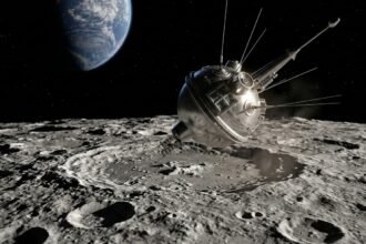 14 September 1959: Luna 2 Jadi Wahana Pertama yang Menabrak Bulan (Foto: GeminiAI)