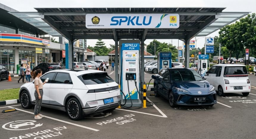 Ngecas Mobil Listrik di SPKLU Habiskan Berapa Rupiah? Begini Cara Hitungnya (Foto: GeminiAI)