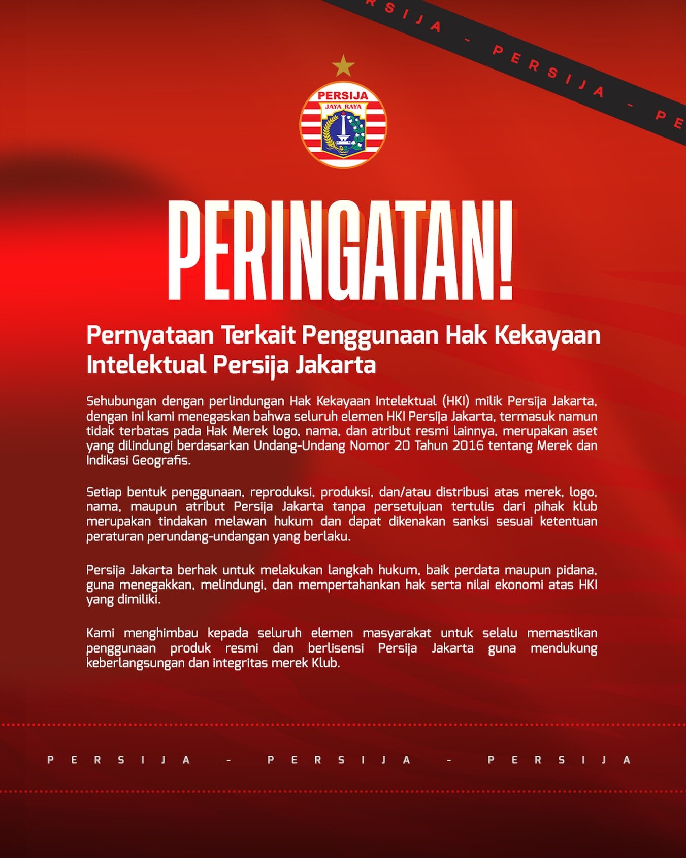 Persija Ultimatum Pengguna Logo Ilegal, Bisa Berujung Pidana 2 Persija Ultimatum Pengguna Logo Ilegal, Bisa Berujung Pidana