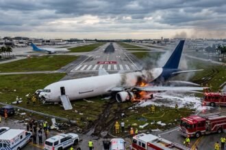 Pesawat Kargo Tergelincir di Bandara Miami, 5 Orang Tewas