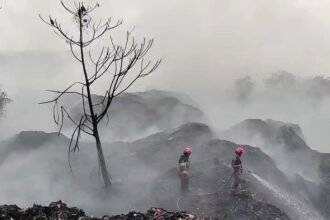 Hari Keempat Kebakaran TPA Galuga, 600 Personel Gabungan Berjibaku Jinakkan Api di Bawah Sampah