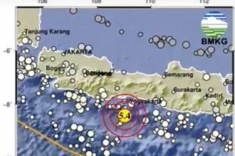 Gempa M5,4 Guncang Cilacap, Pusat Gempa Berada di Laut (Foto: BMKG)