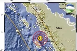 Gempa M3,6 Guncang Barat Daya Agam, Sumatera Barat (Foto: BMKG)