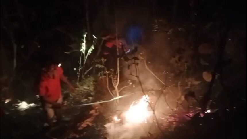 Gunung Asu Banyumas Terbakar, Tim Gabungan Berjibaku Padamkan Api (Foto: BPBD Kab. Banyumas)