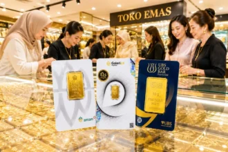 Harga emas Pegadaian Selasa, 29 September 2026, menunjukkan penuruntan tajam, Antam Rp2,619 juta, UBS Rp2,53 juta, dan Galeri24 Rp2,506 juta per gram.