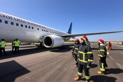 Garuda Indonesia GA604 Alami Pecah Ban Saat Take Off, Mendarat Selamat di Makassar