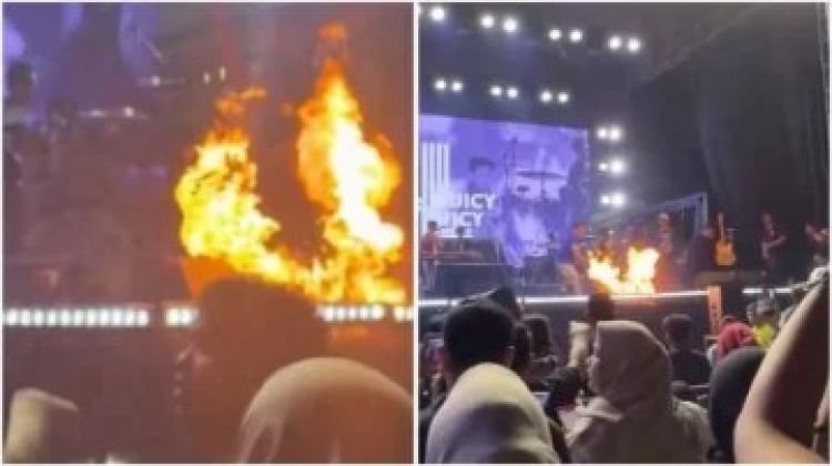 Panggung Juicy Luicy di Highland Fest 2026 Mendadak Terbakar, Penonton Histeris