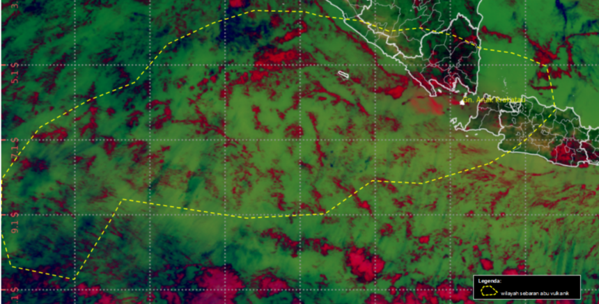 Geger Isu Hujan Abu Anak Krakatau Capai Jawa Tengah, BMKG Beberkan Data Satelit Arah Erupsi