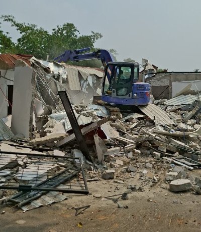 Penampakan Dinding Klaster Mewah Lapas Cibinong yang Akhirnya Rata dengan Tanah