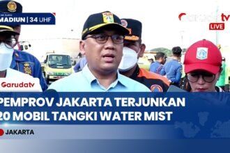 Gara-gara Semburan Gunung Anak Krakatau, Pemprov DKI Siram Jalanan Jakarta Pakai Water Mist