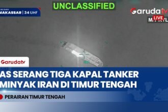 Video Detik-Detik Rudal AS Hantam Kapal Tanker Iran hingga Tenggelam di Teluk Oman