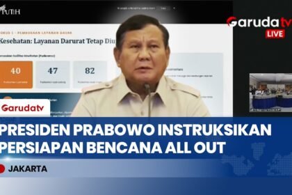 Pimpin Ratas Bencana, Presiden Prabowo Minta Alutsista dan Mitigasi Nasional Diperkuat
