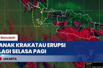 Gunung Anak Krakatau Kembali Erupsi! PVMBG & BMKG Pantau Sebaran Abu ke Samudera Hindia