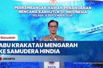 BNPB: Abu Vulkanik Anak Krakatau Bergerak Ke Samudera Hindia, Warga Dilarang Masuk Radius 3 KM