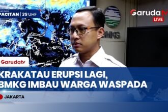 Gunung Anak Krakatau Kembali Erupsi Selasa Pagi, BMKG: Sebaran Abu Bergerak Ke Selatan & Barat