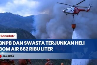 Tantangan Tajuk Pohon Rapat, BNPB Gempur Karhutla Papua Barat Pakai Helikopter Water Bombing