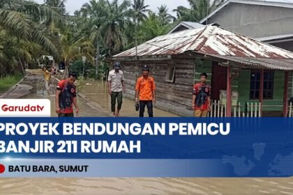 Proyek Perbaikan Bendungan Diduga Pemicu Banjir Batubara, Puluhan Hektar Sawah Ikut Rendam