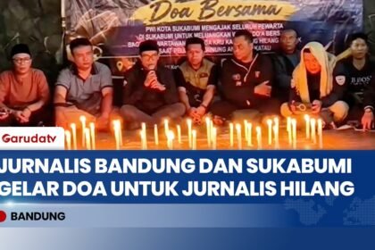 Doa Bersama untuk Jurnalis Hilang di Selat Sunda: Aksi Solidaritas Mengalir di Bandung dan Sukabumi