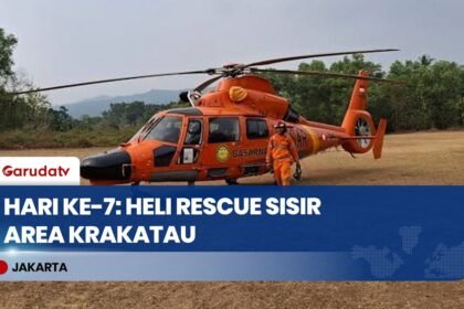 Hari Ke-7 Pencarian Speedboat Arupadhatu I: Heli Rescue Basarnas Sisir Area Perairan Krakatau