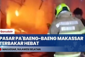 Pasar Pa'baeng-baeng Makassar Terbakar Hebat! 22 Kios & Los Ludes Dilalap Si Jago Merah