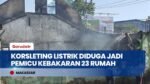 Kebakaran Hebat Amuk Asrama TNI Mattoanging Makassar, 23 Rumah Hangus