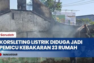 Kebakaran Hebat Amuk Asrama TNI Mattoanging Makassar, 23 Rumah Hangus