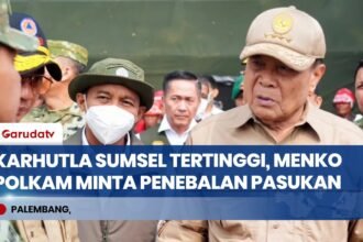 Luas Kebakaran Tambah 505 Hektare, Menko Polkam Minta Perkuat Pasukan Karhutla Sumsel