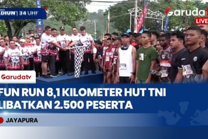 Sambut HUT ke-81 TNI, 2.500 Peserta Ramaikan Fun Run 8,1 Kilometer di Jayapura