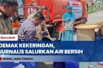 Jurnalis TV Patungan Salurkan Ribuan Liter Air Bersih untuk Warga Demak Terdampak El Nino
